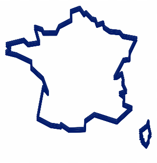 carte de France avec la corse, zone intervention des pompes funèbres loic