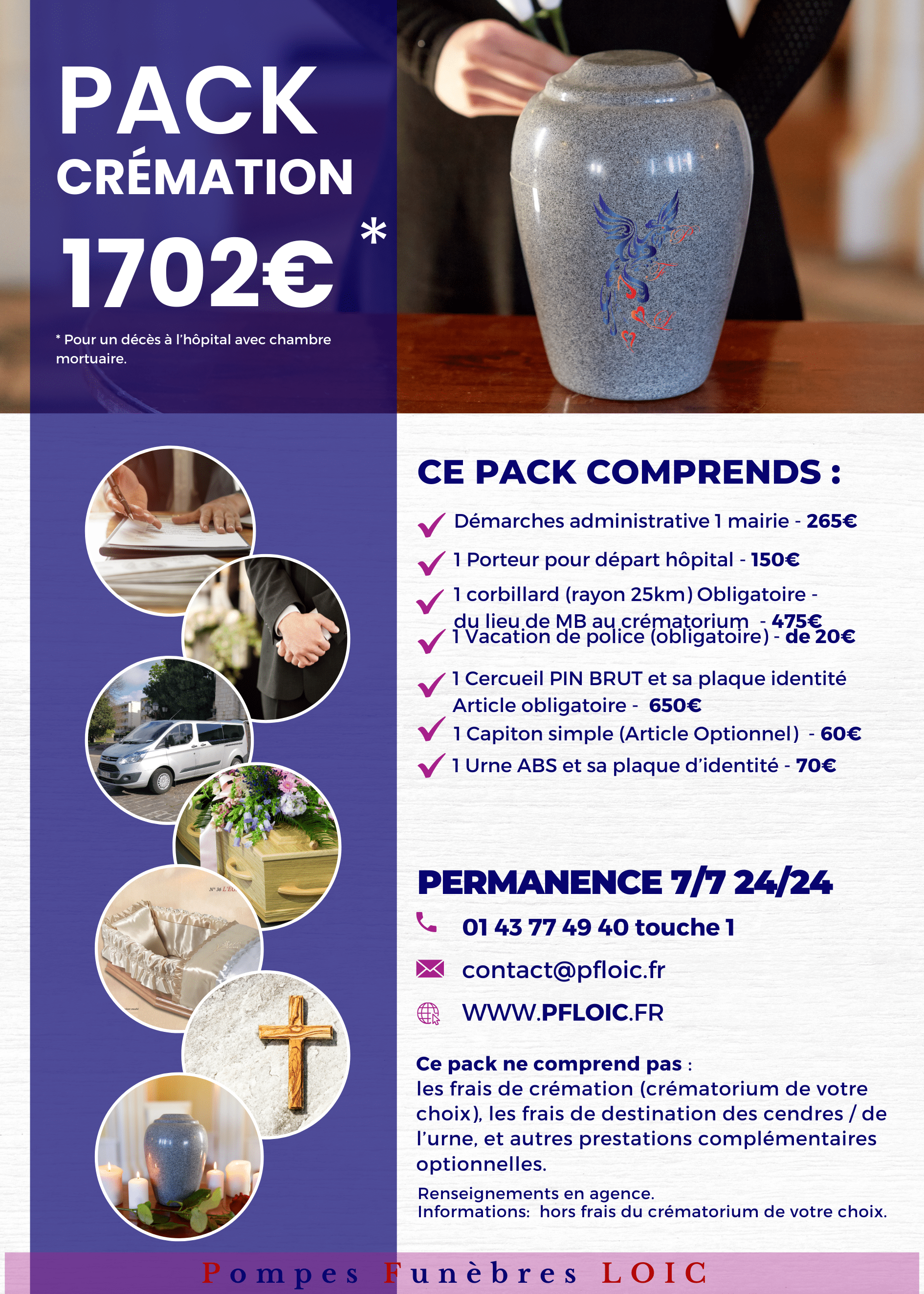 Pack Yatou crémation affiche proposée et créé par les Pompes funèbres LOIC