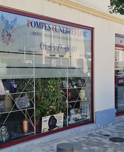 Façade Agence Pompes Funèbres LOIC Bonneuil