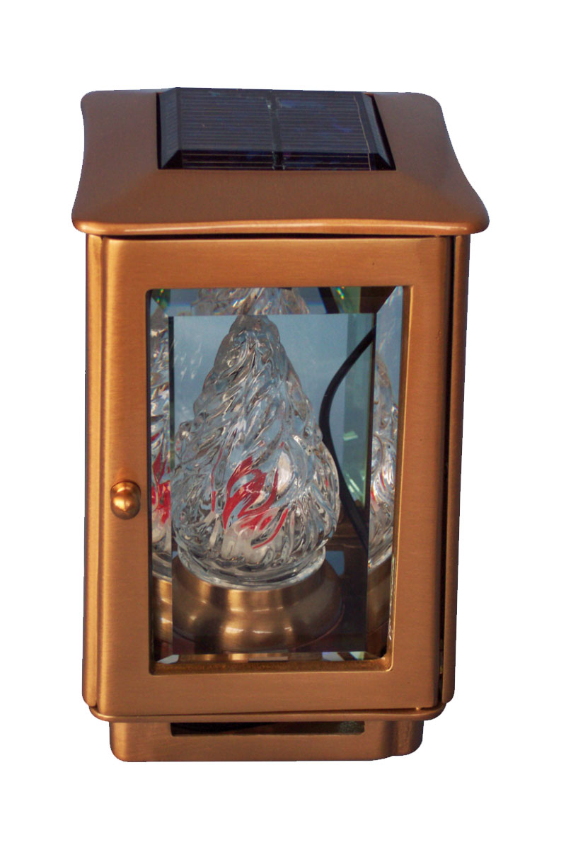 Lampe solaire avec piquet LED d'extérieur Lanterne Funéraire Tombe