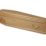 cercueil roniu en chêne pour inhumation cimetière poignée or